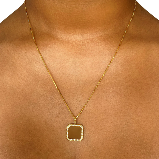 Eva  925 Sterling Silver Necklace in 18k Gold Pendant Necklace
